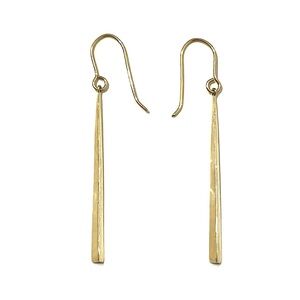 Sterling Silver 925 Gold Plated Triangle Prism Earrings